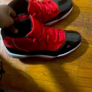 Kids Red and Black High-Top Sneakers